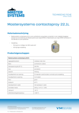 Mastersystems contactspray 22,1L - TF